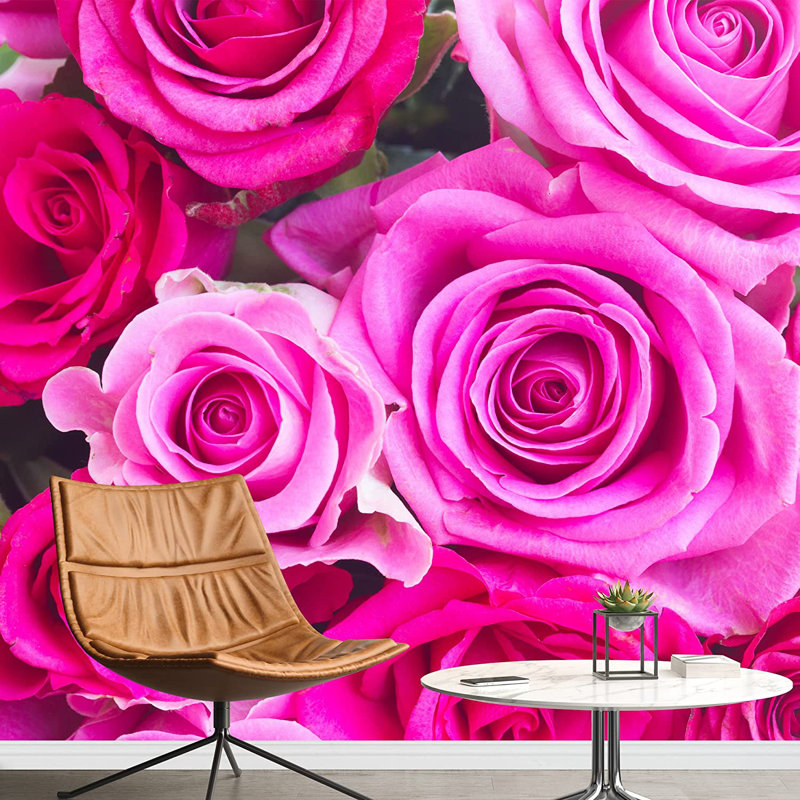 Élégante fleur rose M12, L 66 po x l 96 po