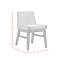 Chaise d'appoint rembourrée grise / noyer Atiba