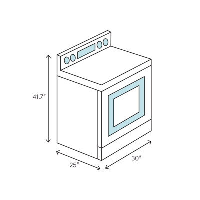 30" 3.55 cu ft. Freestanding Gas Range
