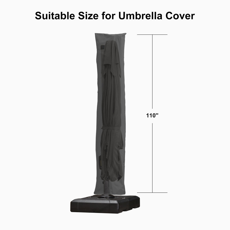 3.6m Square Cantilever Parasol, Black