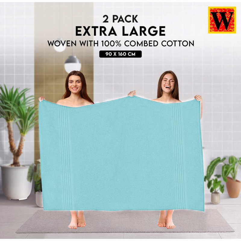 Mashon Cotton Bath Sheet 90x160, Aqua