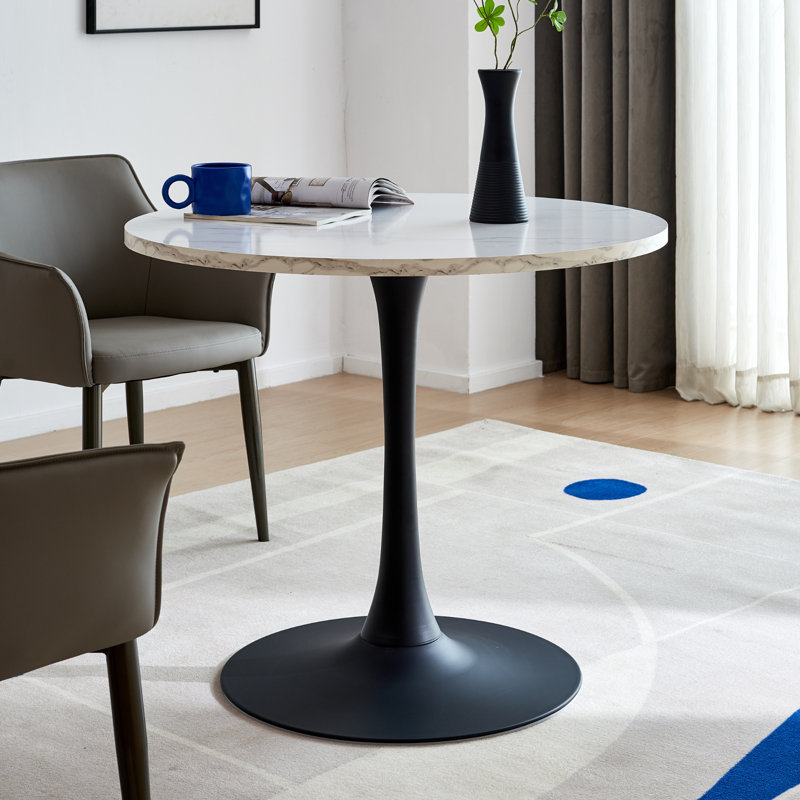 Round Metal Base Dining Table