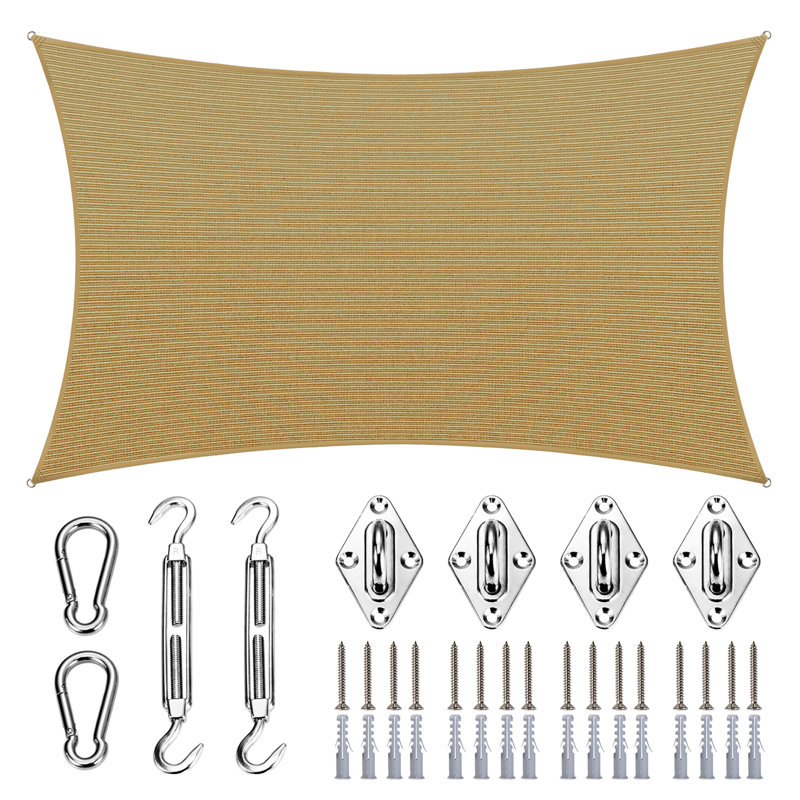 Toile d'ombrage rectangulaire Royal, Beige sable, 14 pi x 8 pi