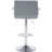 Contemporary Adjustable Swivel Arm Bar Stool With Cushion, Gray