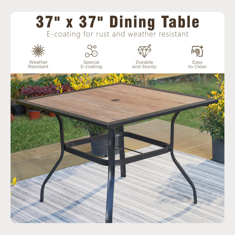 Horwich 4 - Person Patio Dining Set with Rectangular Table