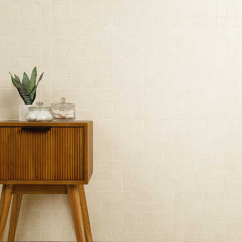 Betonica 12 in. x 12 in. Matte Porcelain Mosaic Floor and Wall Tile, Canvas