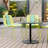 Holiday - 4-Pack Modern Striped Color Block Chairs – Indoor/Outdoor PP Plastic Seat & Sturdy Metal Legs, Vibrant Yellow, Orange, Green – For Living Room, Balcony, Café, Terrace-1727698229