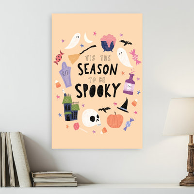 Art mural contemporain fantaisiste «Season To Be Spooky Playful»
