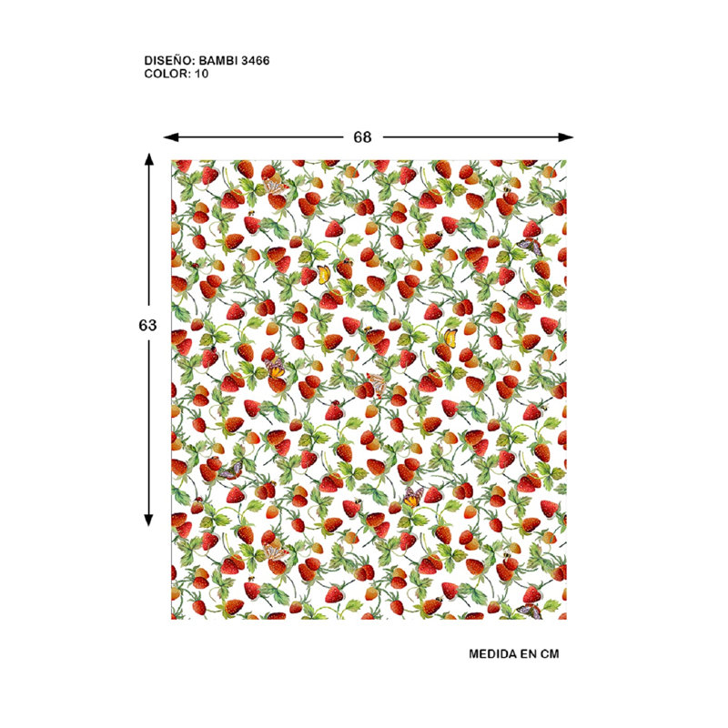 Samiyah 10m x 68cm Matte Roll, White/Red
