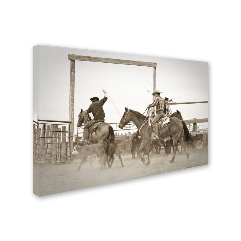 «Red Top Ranch» par Leeth, reproduction de photo sur toile tendue, H 22 po x l 32 po x P 2 po
