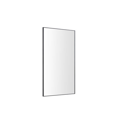 60*22 - Inch, Black Square, Bathroom Vanity Mirror, Minimalist Design, , Aluminum Bracket, 360 Degree Hanging 60X22inch, Rectangle, Wall Mounted High Definition, Rust Frame, Easy Installation