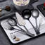 Ensemble de couverts 6 pièces, ensemble d'ustensiles de service en acier inoxydable, y compris un moule à gâteau, une cuillère à rainure, une cuillère de service, une fourchette à viande froide, un couteau à beurre, une louche à soupe-2047094757