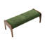 Long banc rembourré, banc de salle à manger moderne avec tissu en chenille doux et pieds en bois d'hévéa, chenille-350703631