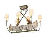 35" Long Canoe 4 Light Chandelier