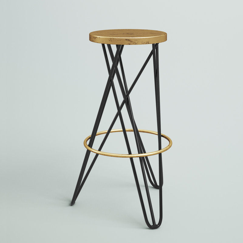 Tabouret de bar et de comptoir Lulabelle, Noir, Tabouret de bar (assise de 30 po de hauteur)