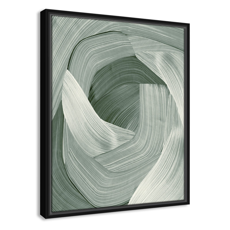 «Wyn Enriched Emerald - Floater Frame», reproduction d'impression sur toile, Noir, noir, noir, noir, H 21,5 po x l 17,5 po