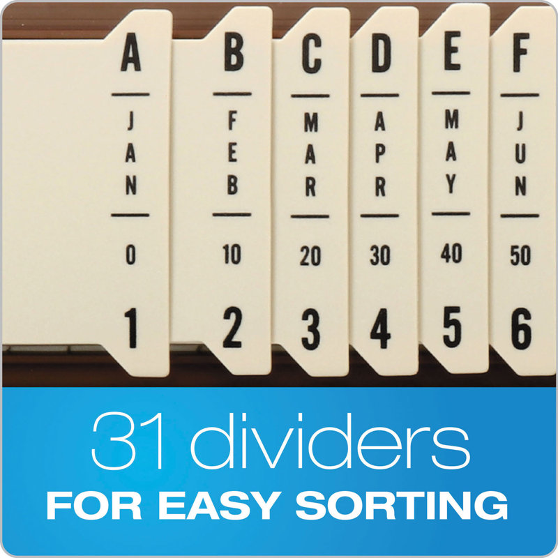 Pendaflex Beige Plastic 31-Compartment Indexed Sorter