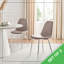 Corova Faux Leather Modern Dining Chairs with Metal Tapered Legs & Diamond Stitching-1219266980-1219215366