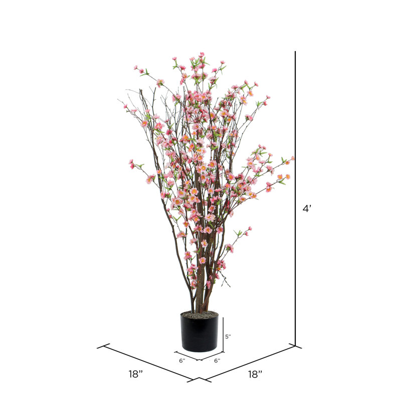 Artificial Blossom Tree, 48" H x 18" W x 18" D