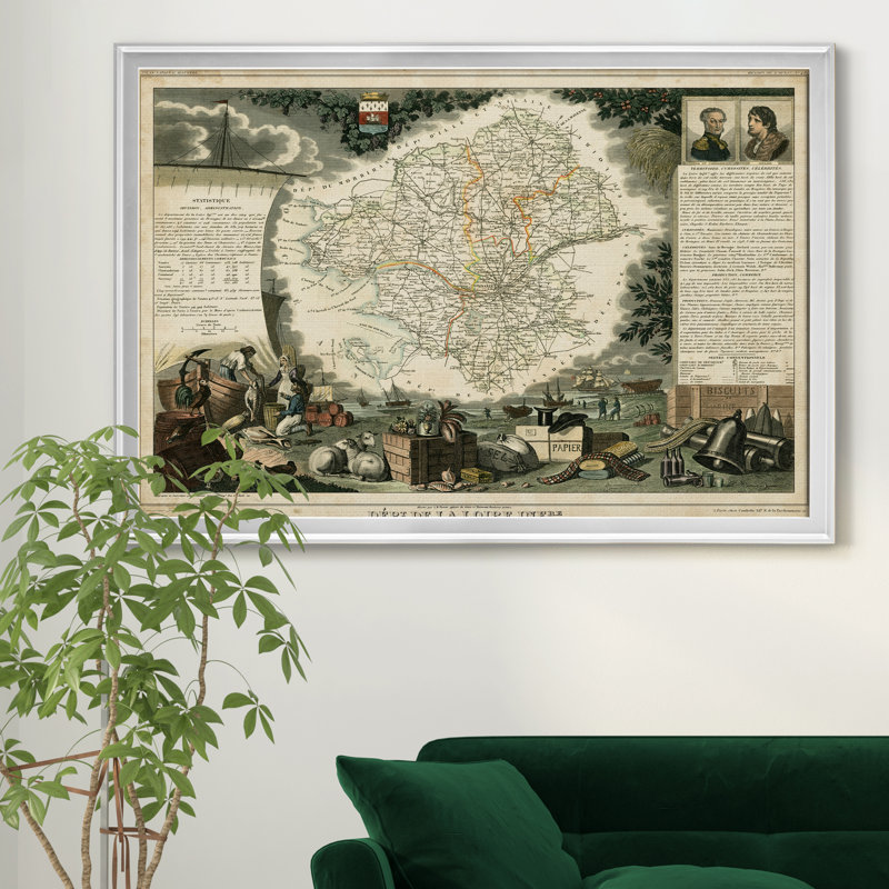 Atlas nationale illustre III-impression d’art graphique sur toile encadrée, H 30,5 po x l 42,5 po x P 1,5 po