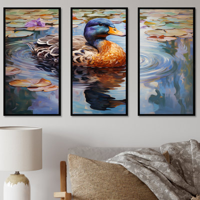 Duck At The Pond III - Duck Animal Wall Art