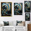 Art mural circulaire circulaire bleu clair contemporain-106080058-106080060