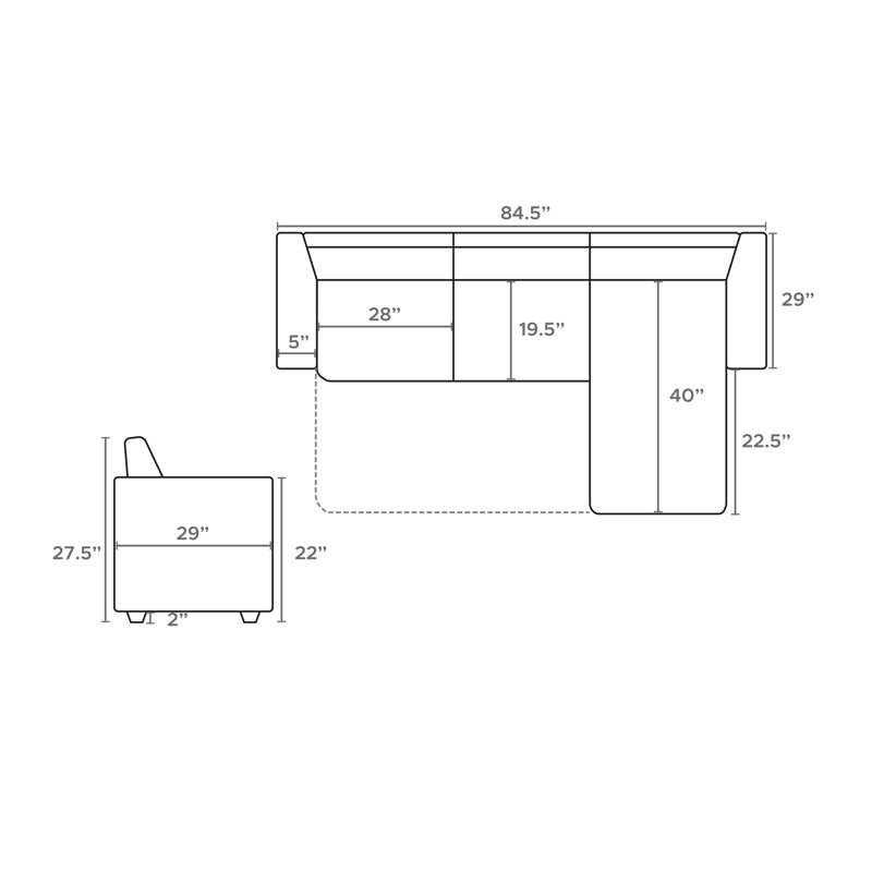 Canapé modulaire escamotable, Chenille noire Barlag