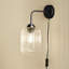 Showstead Plug in Wall Light Gold - Smoked Glass-933356466-933356465