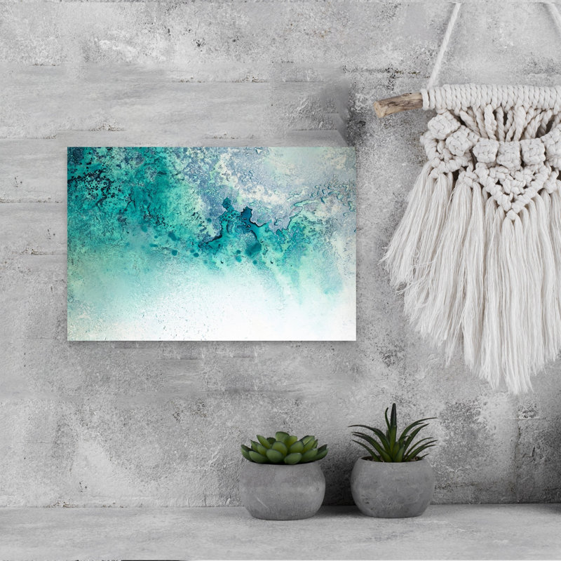 Turquoise Whispering by Petra Meikle De - Wrapped Canvas Print, 30.48 cm H x 45.72 cm W