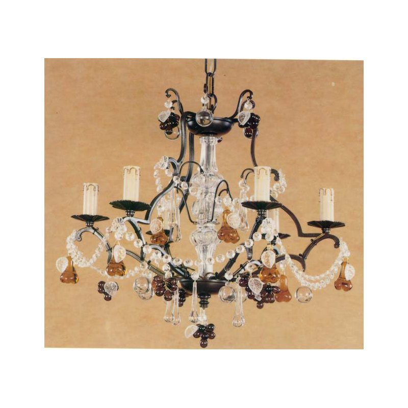Devlin 6 - Light Candle Style Chandelier, Antique Silver