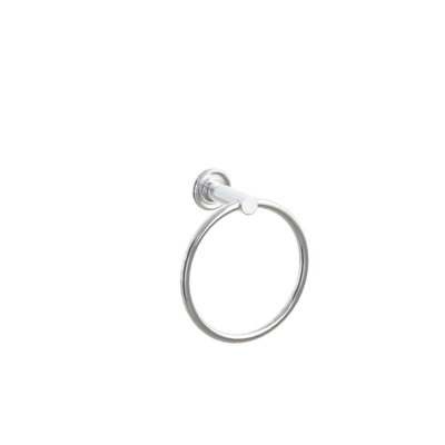 Emtek Modern Tubular Brass Towel Ring w/ Small Regular Rosette