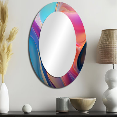 Miroir mural transitionnel rose et bleu