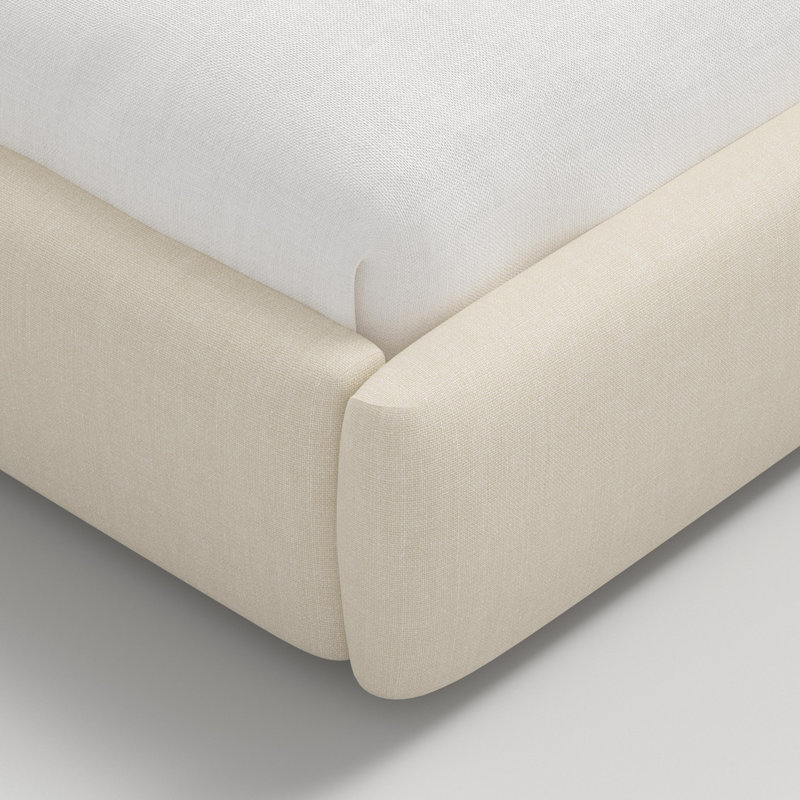 Daphne Platform Bed, Relaxed Linen Cream, King