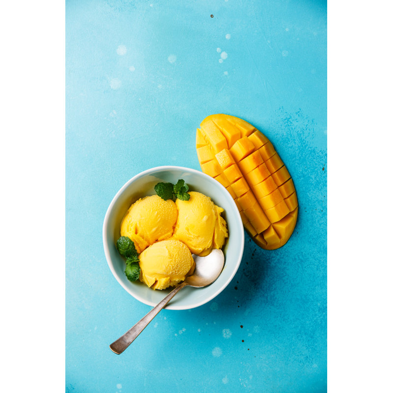 Mango Ice Cream - Wrapped Canvas Print, 46cm H x 30cm W x 3.8 cm D