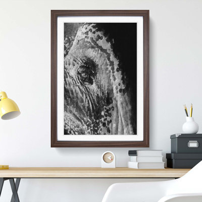 Watchful Elephant - Picture Frame Painting Print