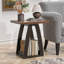 Table de bout 19,69 po, petite table d'appoint pour salon, chambre à coucher, table de chevet (ensemble de 2)-2133297366-2127240187
