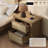 Retro Minimalism 2-drawer Nightstand With Charging Station-1370552932