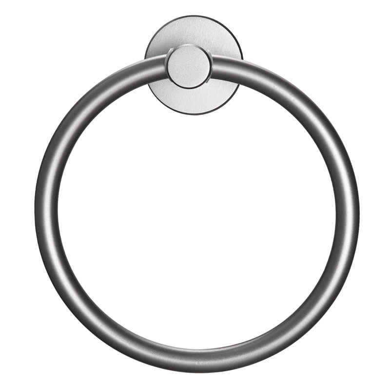 Corrosion and rust resistant wall mounted bathroom towel ring, Gray