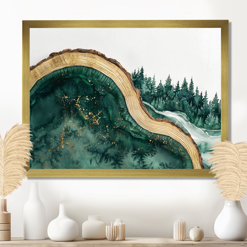 Glenese - Landscapes Canvas Art Print, Reproduction encadrée d'une seule photo, H 12 po x l 20 po, Doré