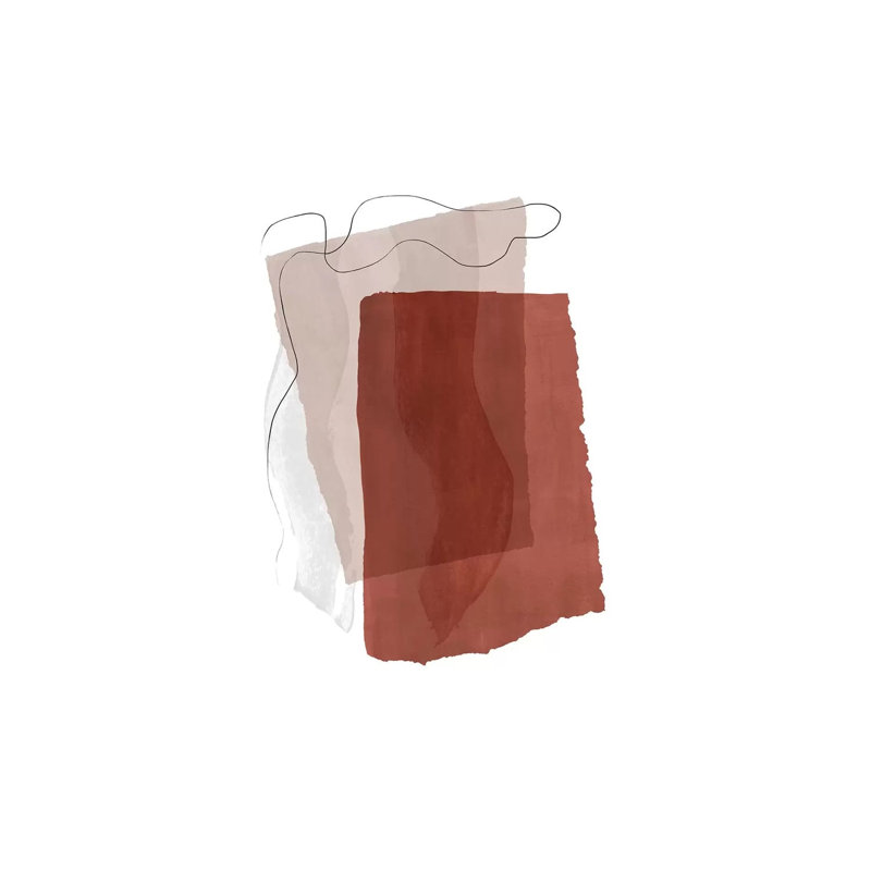 Fragment II - Terracotta by Nouveau Prints - Wrapped Canvas Print, 20.32 cm H x 30.48 cm W