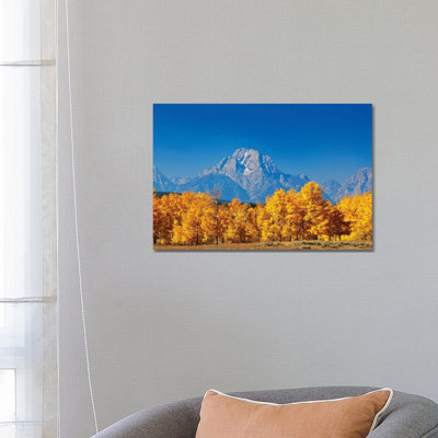 Autumn Trees Grand Tetons 1 Piece Wrapped Canvas Wall Art