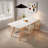 White cream style Nordic rectangular rock table-102487755-102487753