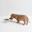 Small Clear Elevated Feeder with Silver Bowls-436243846
