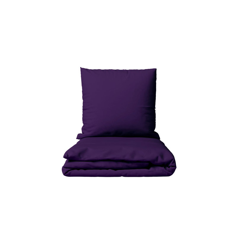Elio Bed Linen, 200 x 200cm Duvet Cover + 2 Pillowcases (80 x 80cm, Purple