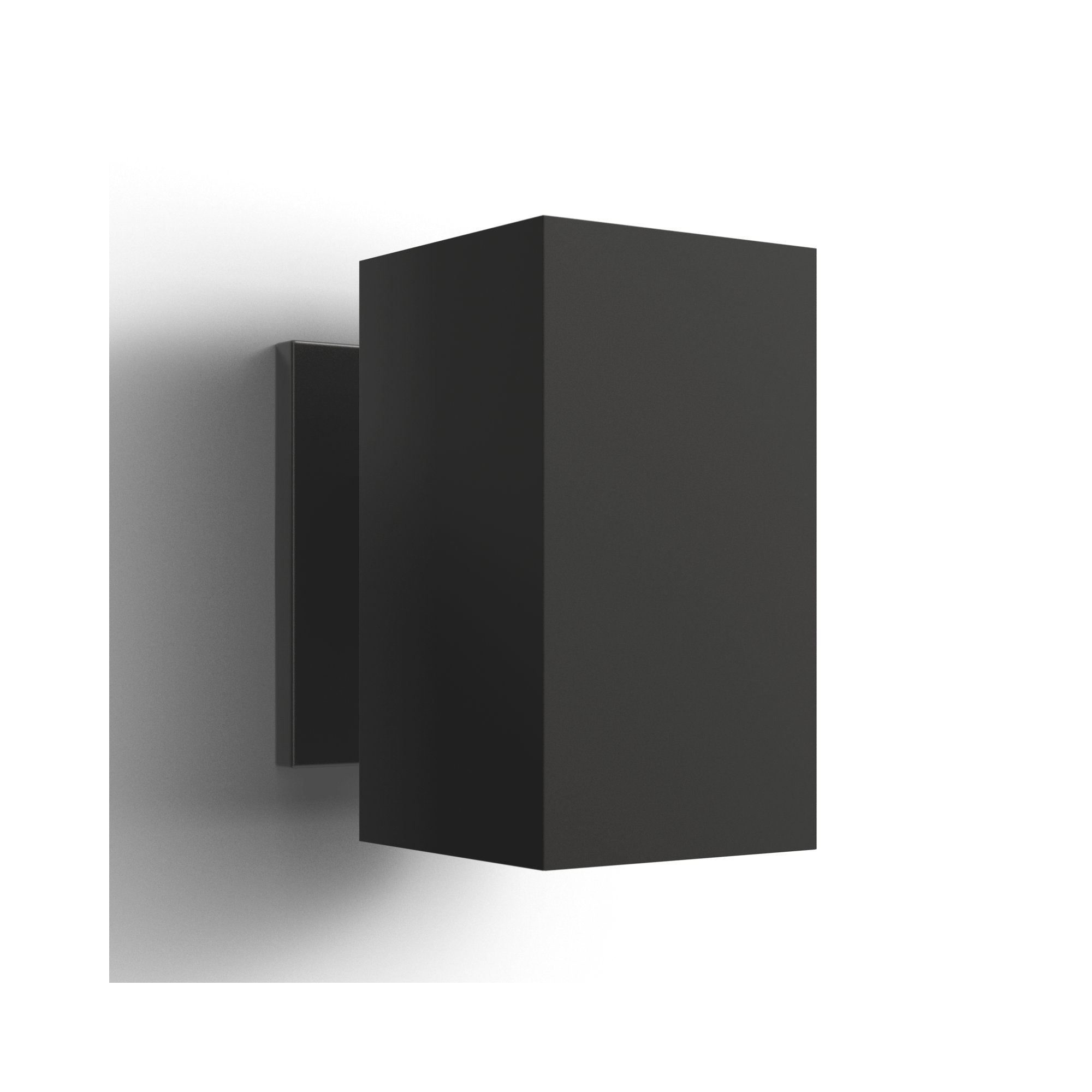 Dyer Single Light Outdoor Aluminum Wall Light, 9" H x 5" W x 5" D, Black, No