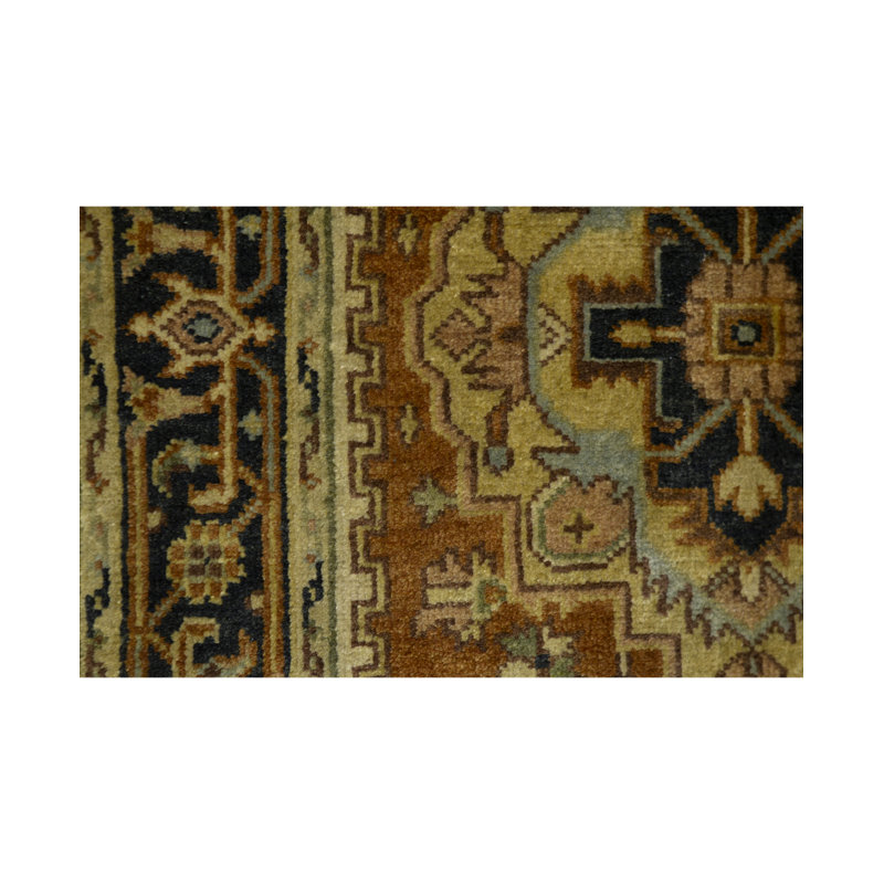 Tapis beige noué à la main de haute qualité