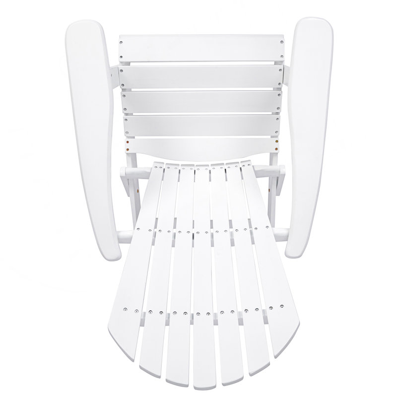 Rustic Adirondack Chair With Foldable Design, White