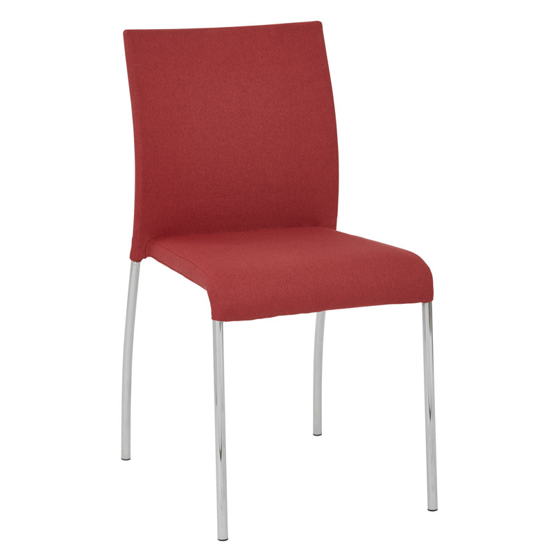 Chaise empilable sans accoudoirs Conway, Pomme-canneberge