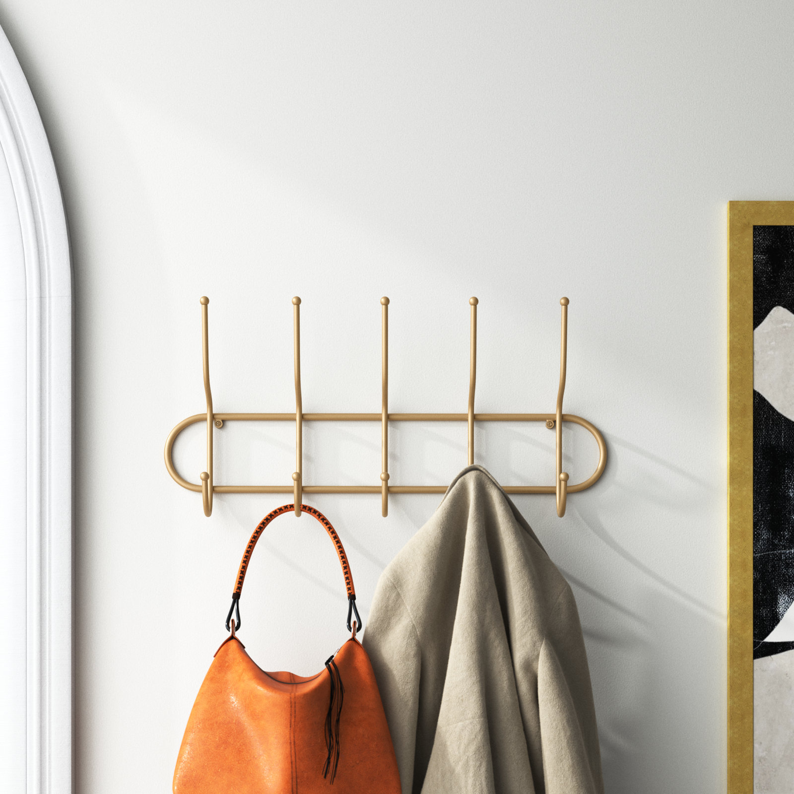 Itzel 5 - Hook Metal Coat Rack