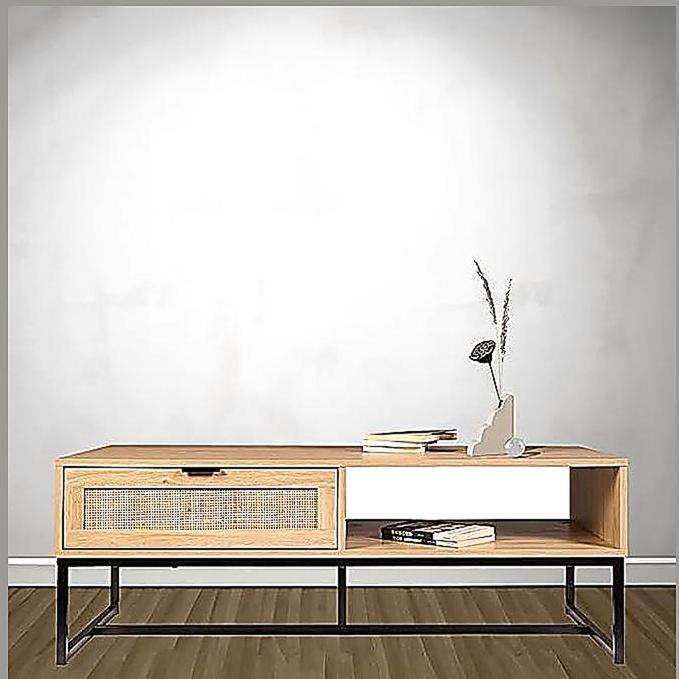 Meuble télé moderne avec casier de rangement et tiroir
